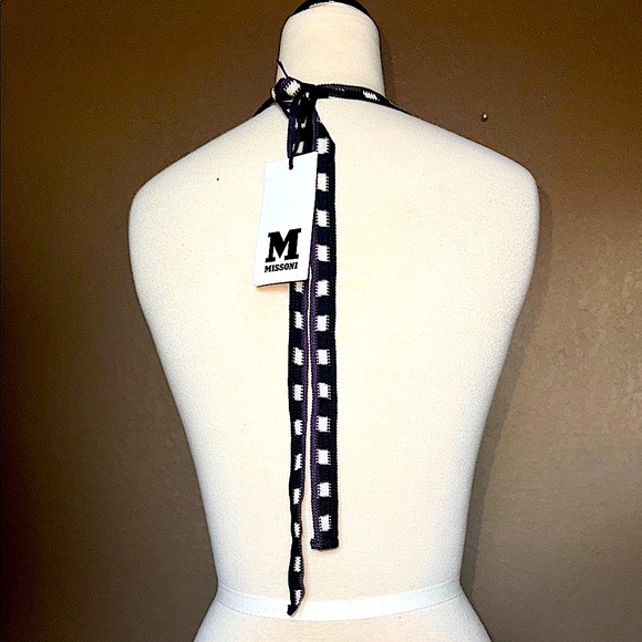 Stunning Missoni Purple and Gold Dangle Necklace - Picture 5 of 11